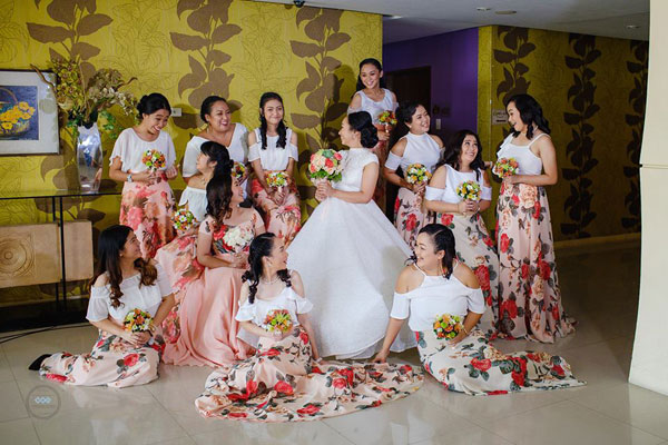 floral bridesmaid dresses by Reche Segura