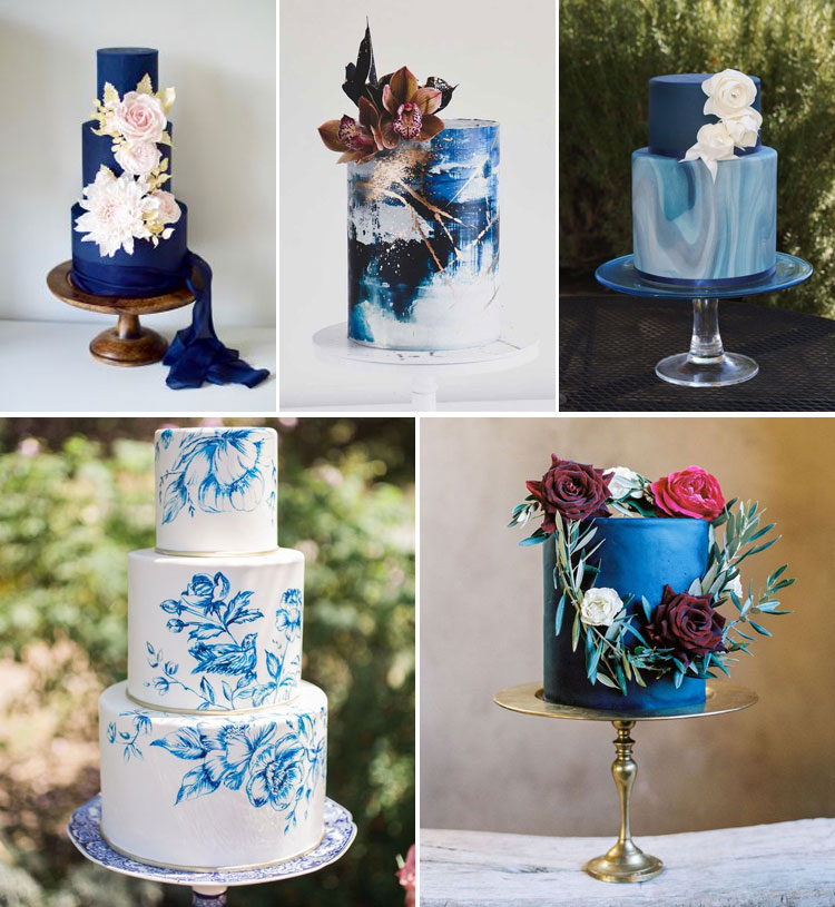 blue wedding cakes